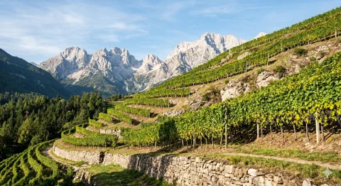 Dolomite vines at 900 metres.